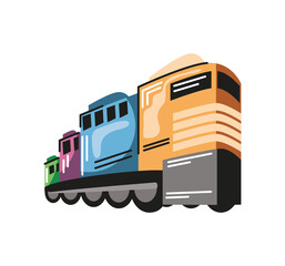 Wall Mural - train transport icon