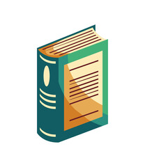 Sticker - textbook flat icon