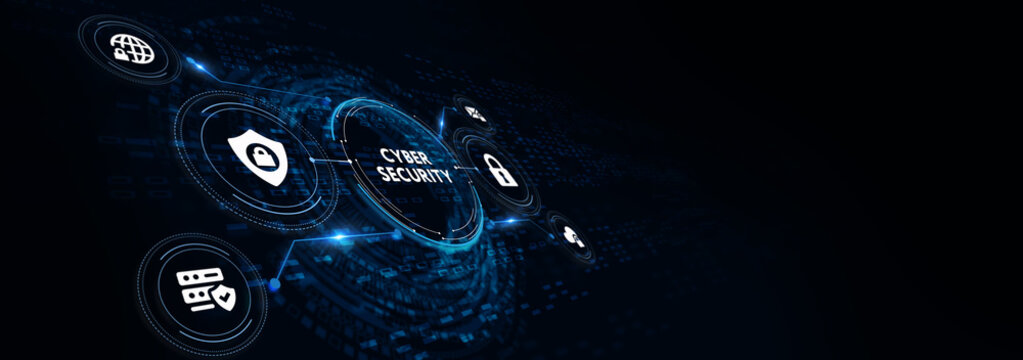 Cyber security data protection business technology privacy concept. 3d illustration.