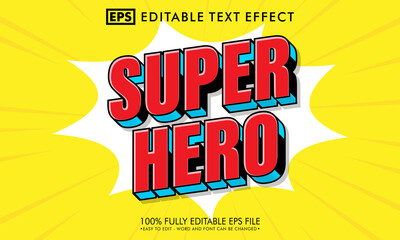 Wall Mural - Superhero editable text effect