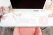 © majen - Feminine Styled Workspace