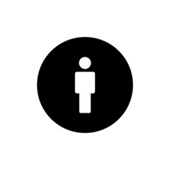 Poster - Man icon in black round