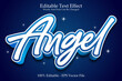 Angel editable Text effect 3 Dimension emboss modern style
