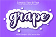 © Valiant15 Graphic - Grape editable Text effect 3 Dimension Emboss modern style