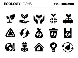 エコに関連する塗りつぶしスタイルのアイコンセット_014