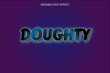 Doughty editable Text effect 3 Dimension emboss modern style
