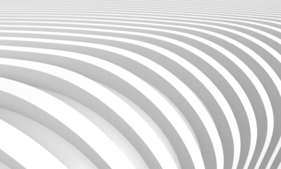 Wall Mural - White stripe waves pattern futuristic background