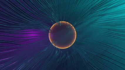 Fototapete - Abstract speed background. Centric motion of star trails. Starburst dynamic lines or rays. 3D rendering.