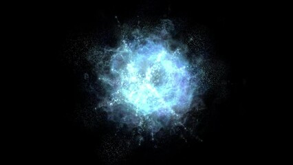 Wall Mural - abstract fantastic background shiny particles dust and energy flow loop