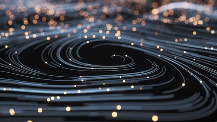 illuminated particle and abstract futuristic big data communication technology 3d rendered
