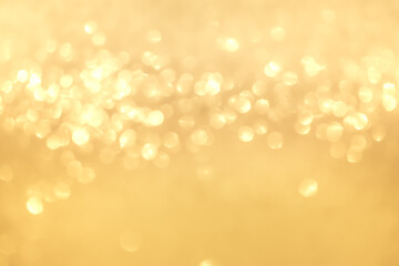 Wall Mural - gold bokeh background for christmas, greeting card and for various festivals