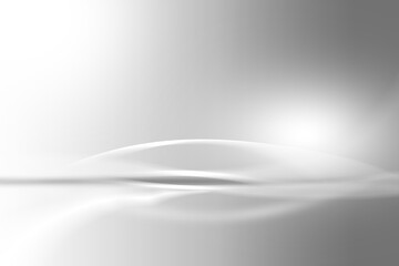 Aufkleber - White and gray abstract background waves and smooth light trails That are blurred and soft  For design and display work