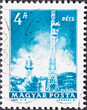 HUNGARY - CIRCA 1964: a postage stamp from HUNGARY, showing the Television Tower, Pécs . Circa 1964