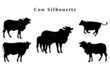 © Mithun Ghosh - Cow graphic icon. Cow black silhouette isolated on white background. Vector illustration