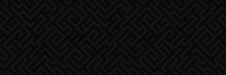Poster - Vector widescreen seamless background. Maze backdrop. Labyrinth illustration.