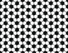 Vector Seamless Hexagon Pattern Or Texture Of Soccer Ball