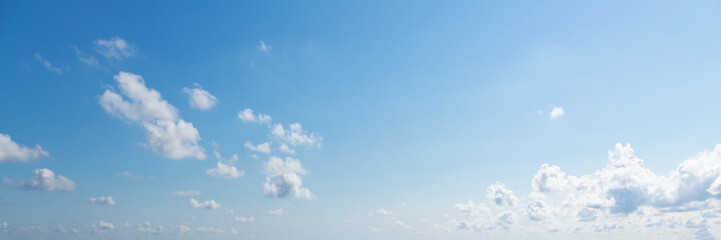 Wall Mural - white clouds are in blue sky, natural background