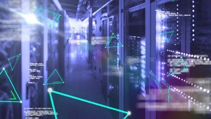 Poster - Animation of data processing over server room
