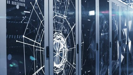 Poster - Animation of network of connections over server room