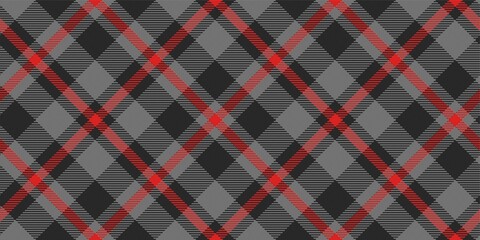 Wall Mural - fabric repeatable diagonal modern  texture of bright red checkered lines on black gray squares pattern background for gingham, plaid, tablecloths, shirts, tartan, clothes, dresses, bedding, blankets