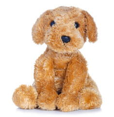 Naklejka na meble Soft toy dog on white background isolation