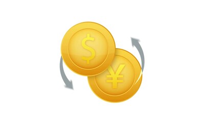 Poster - Money exchange icon. Banking sign. lira and Dollar Cash transfer symbol. Motion graphics 4k