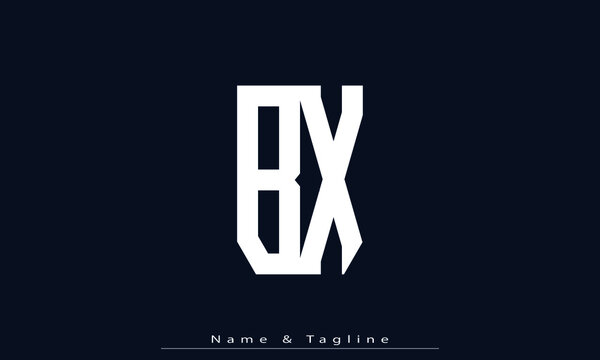 Alphabet letters Initials Monogram logo BX, XB