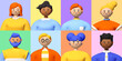 © Boyko.Pictures - International, gender and age diversity - realistic colorful 3d illustration