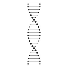 Dna icon on white background