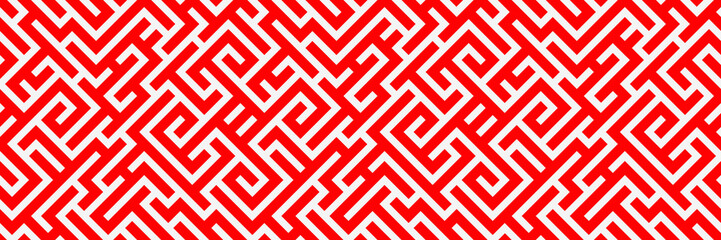 Poster - widescreen seamless background. maze backdrop. labyrinth illustration.