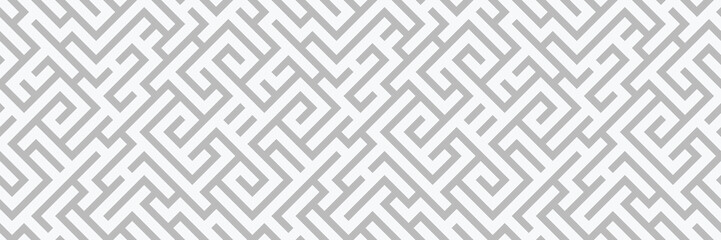Poster - widescreen seamless background. maze backdrop. labyrinth illustration.