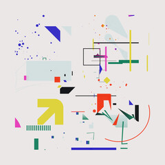 Poster - Abstract Vector Graphics Made With Generative Art Approach Using Geometric Shapes