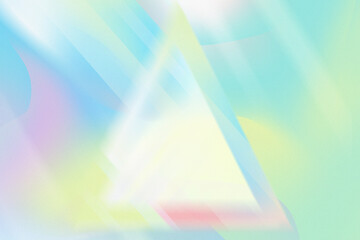 Wall Mural - Abstract Gradient triangle pastel poster. Trendy 70s grainy Pastel pink, purple, blue, green background.