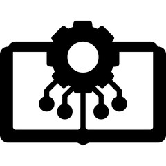 Poster - book education glyph icon