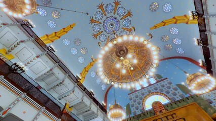 Canvas Print - The spinning vault of Kazinczy Street Synagogue, Budapest, Hungary