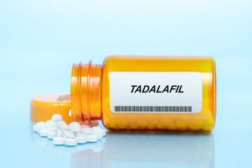 Wall Mural - Tadalafil Drug In Prescription Medication  Pills Bottle