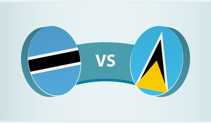 Poster - Botswana versus Saint Lucia, team sports competition concept.