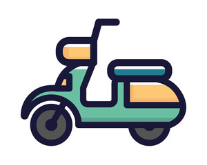 Canvas Print - motorbike transport icon