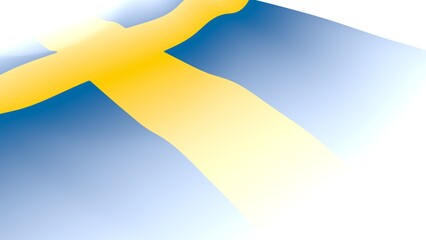 Poster - Stylized flag of Sweden. Patriotism. 3D rendering.