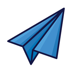 Sticker - paper plane blue