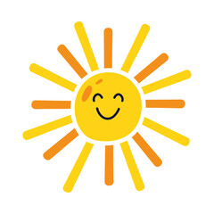 Poster - sun cartoon icon