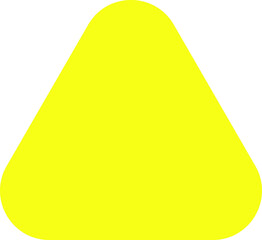 Neon yellow triangle with rounded edges