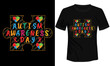 © HamjaIU - Autism Awareness Day T-shirt Design Vector Illustration