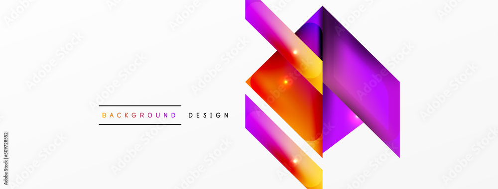 Dynamic 3d geometric abstract background. Triangles and other simple ...