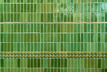 Beautiful And Vintage Green Tile Background