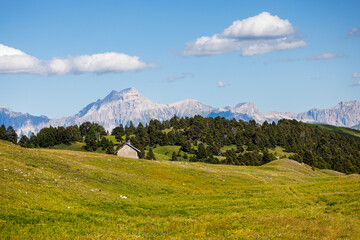 Wall Mural - Mountain landscape on the Vercors plateau with the Essayer hut