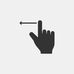 Sticker - swipe touchscreen finger hand gesture vector icon illustration sign 