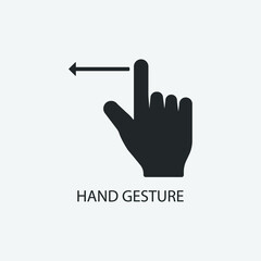 Canvas Print - swipe touchscreen finger hand gesture vector icon illustration sign 