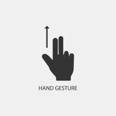 Sticker - swipe touchscreen finger hand gesture vector icon illustration sign 