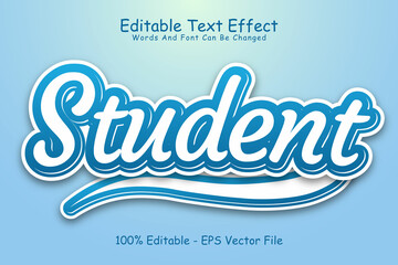 Poster - Student Editable Text Effect 3 Dimension Emboss Modern Style